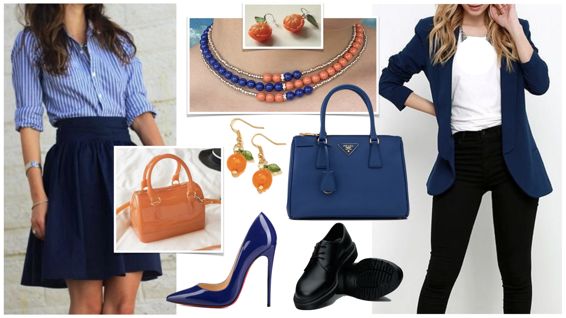 Office Look with "Blue Tangerine" Collar - Aile.Jewelry StyleBook Advise