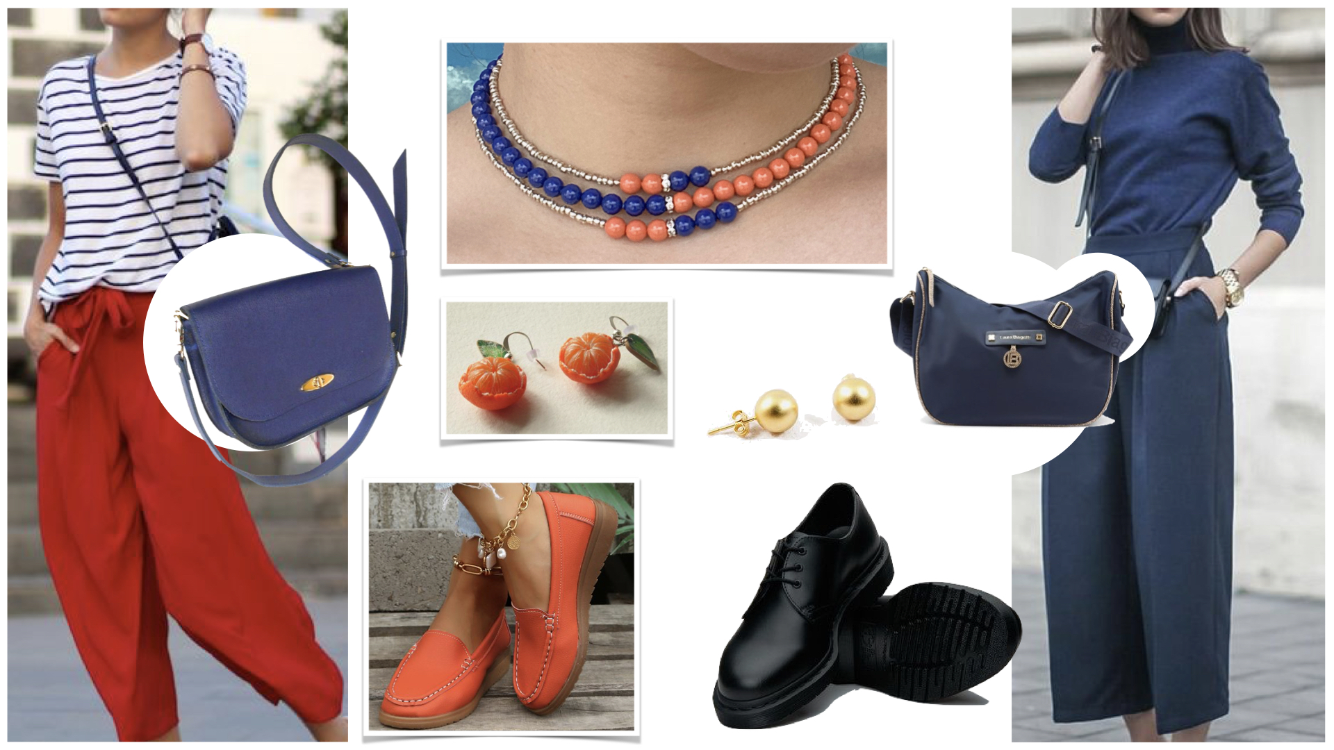 S/S Daily Look with "Blue Tangerine" Collar - Aile.Jewelry StyleBook Advise