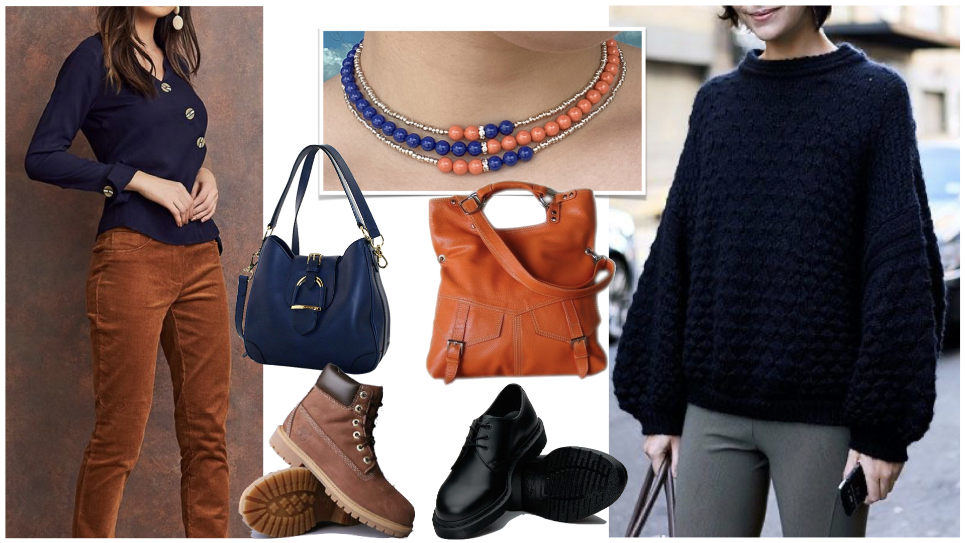 F/W Daily Look with "Blue Tangerine" Collar - Aile.Jewelry StyleBook Advise