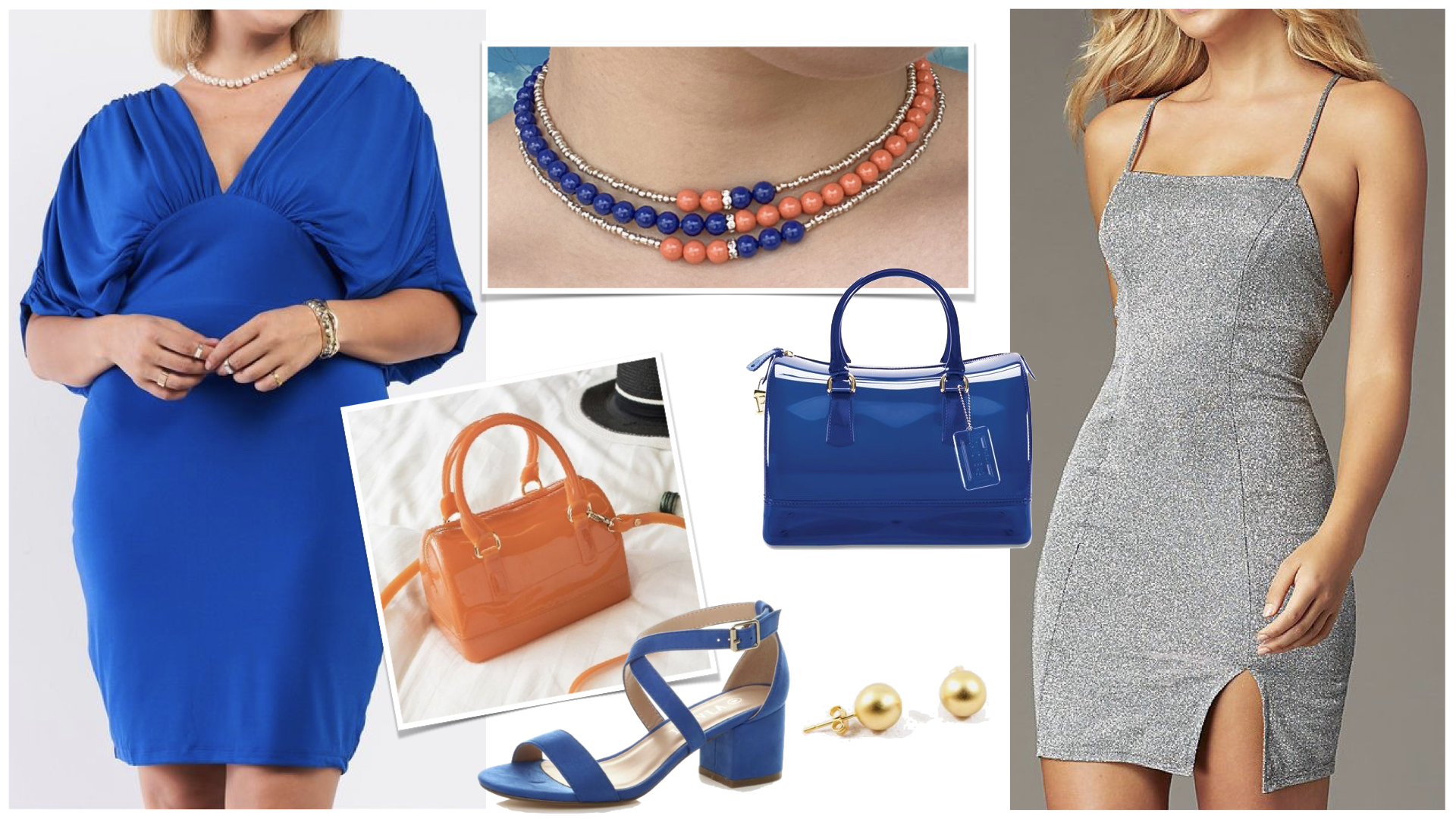 Evening Look with "Blue Tangerine" Collar - Aile.Jewelry StyleBook Advise